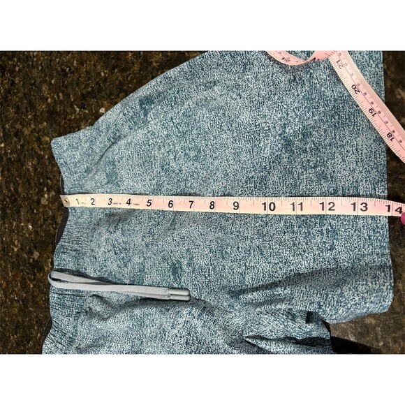 Lululemon Men's Athletic Shorts Size M Blue Speckled Lined Zip Pocket - Picture 9 of 9